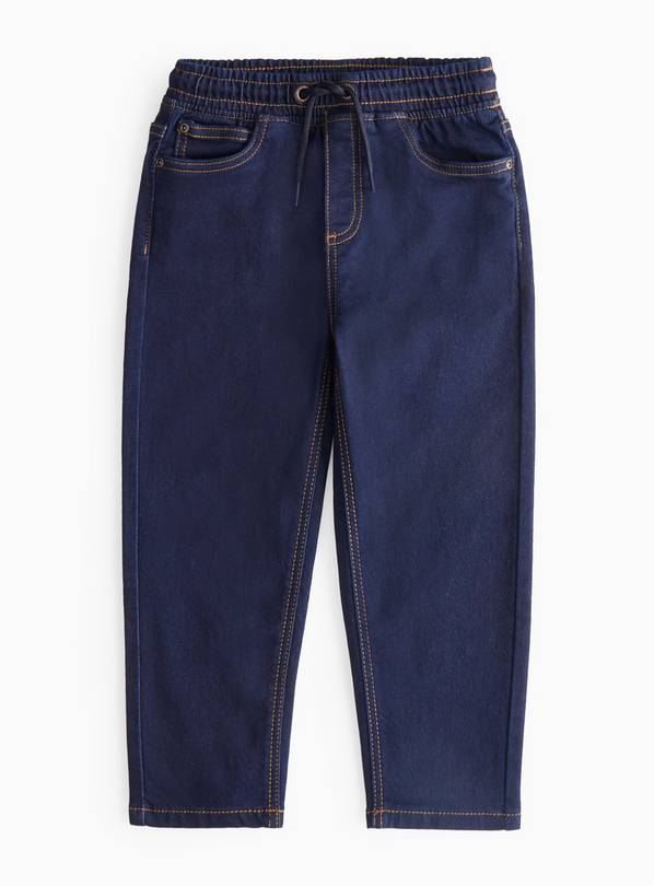 Dark Blue Stretch Denim Loopback Jeans 5 years